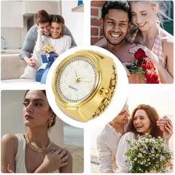 dreamish imitation Stylish Unisex Gold-Plated Adjustable Watch Finger Ring Metal, Alloy Ring image 4