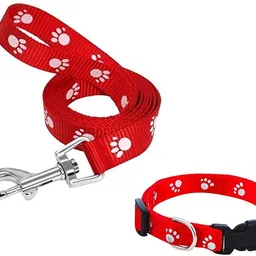 youstylo Paw print leash collar set (Red) 120 cm Dog Cord Leash-picture-20