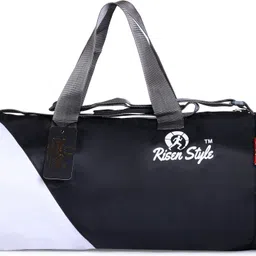 risen style 25 L Gym Duffel Bag - Duffle/Gym Bag/Shoulder Bag/Kit Bag for Men & Women - Black, White-picture-24