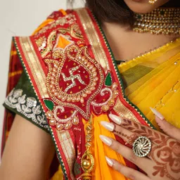 avilhara Poly Georgette Embroidered Multicolor Women Dupatta image 4