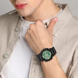casio G-SHOCK Green Dial Black Resin Strap Analog-Digital Watch - For Men G1519 (GA-110CD-1A3DR) image 2