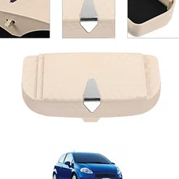ayw Universal Multiuse Beige New Style Sunglass Holder For Car-125 White Car Sunglass Clip Holder image 1