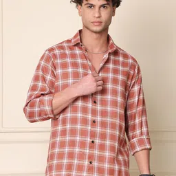 dark age Men Regular Fit Checkered Spread Collar Casual Shirt-picture-10