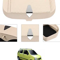 Beige Sunglass Holder Car High Quality/Easy To Install Attach With Sun Visor-250 Brown Car Sunglass Clip Holder-image-93