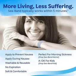 kumijashi Anti-Nausea Acupressure Wristband Motion Sea Air & Travel Sickness,Vomiting Belt Vomit Bag image 3