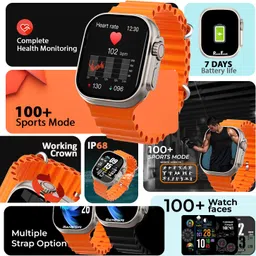 Melbon T800 Trending Bluetooth caliing,Game,Fitness, Health, Ai, NFC Touch screen 1.99" Smartwatch image 4