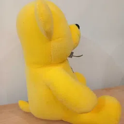 sonal soft toys Cute Yellow Teddy Soft Toy for Kids – Plush Stuffed Animal - 27 cm image 3