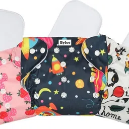 byloe Cloth Diapers + Insert Pad, Washable, 100% Absorption, 0 - 3 yrs-picture-14
