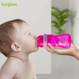 baybee Zoo 340ml Kids Sipper Bottle | Anti-Spill Design with Soft Silicone Straw image 2