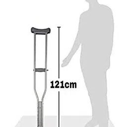 roston Mobility BLACK Height Adjustable 1Pcs Ultralight Underarm Crutch Axillary Walking Stick Walking Stick Walking Stick image 2