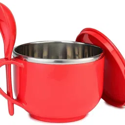jayas straders Noodle Bowl with Lid ,Spoon Stainless Steel Bath Stainless Steel Fondue Mug-picture-14