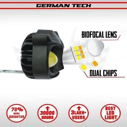 sowme Owl Design Dual Color Led Fog Light Led Auxiliary Spot Led Lights Fog Lamp Fog Lamp Car, Motorbike, Truck, Van LED (12 V, 20 W) image 2