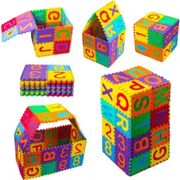 plus shine 36 Pcs ABC&Number Foam Learning Toy Activity&Building Blocks Thickest Puzzle Mat image 5