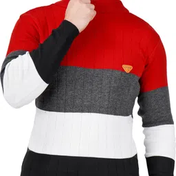 vemris Men Striped Round Neck Multicolor Sweater-picture-13