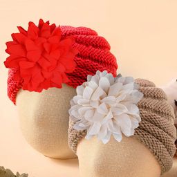 Baby Moo Unisex Kids Set of 2 Woollen Beanie With Floral Embellished-picture-23