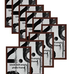 AbhiKalpya Art Studio-Get a vibe Brown 9 Pieces Wall Photo Frames-picture-32