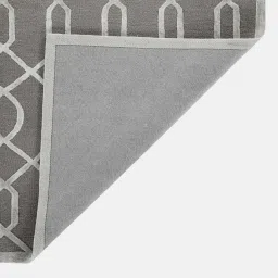 saraswati global Grey Geometric Wool And Viscose 8X10 Hand-Tufted Carpet image 4