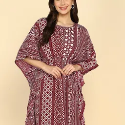 sarvoparee fashion Printed Poly Crepe Women Kaftan-picture-26