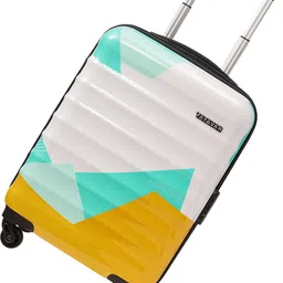 yayavar Small Cabin Suitcase (55 cm) 4 Wheels - MEXICO Designer Printed Trolley Bag - Teal image 4