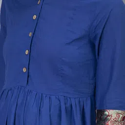 Cot'N Soft Maternity Ethnic Motifs Woven Design Fit & Flare Cotton Dress image 2