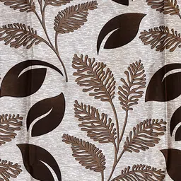 Cortina Brown Set of 2 Floral Polyester Window Curtain image 5