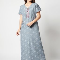Zeyo Floral Printed Maxi Nightdress-picture-18