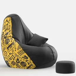 comfybean 4XL Premium, Designer - Groove Legends Theme-Music Life - Printed Teardrop Bean BagWith Bean Filling image 2