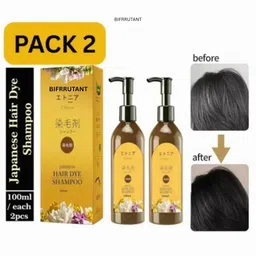 bifrrutant Japanese Hair Dye Shampoo Original for Deep Glossy Black Shade-picture-37