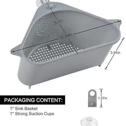 radhe Kitchen Sink Plastic Push Down Strainer image 2