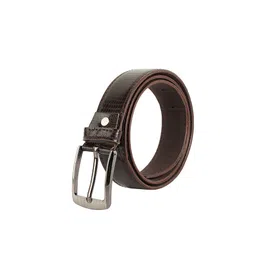 ZEVORA Men Brown Croc Textured Belt image 4