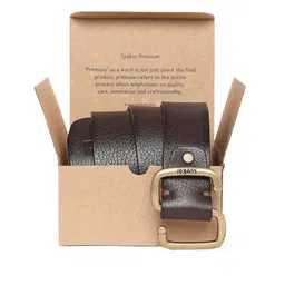 SPYKAR Men Brown Leather Belt image 2