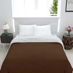 RF RELAXFEEL Brown & Grey Geometric Heavy Winter 233 GSM Single Bed Quilt image 4