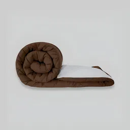 RF RELAXFEEL Brown & Grey Geometric Heavy Winter 233 GSM Single Bed Quilt image 2