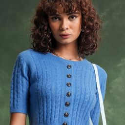 Tokyo Talkies Self Designed Acrylic Crop Cardigan-picture-34