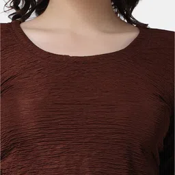 Popwings Round Neck Ruched Crop Top image 2