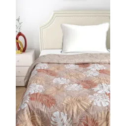 FABINALIV Brown Nature Ultrasonic Quilted Reversible Ac Room Double Bed Comforter (Single) image 3
