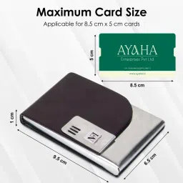 NFI Essentials PU Leather and Stainless Steel Credit Card Holder (S) image 4