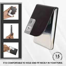 NFI Essentials PU Leather and Stainless Steel Credit Card Holder (S) image 5