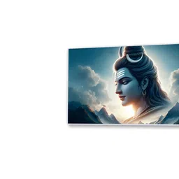 nestroots White Canvas Framed Vibrant Lord Shiva Divine Art Wall Painting(24X48 Inch) image 5