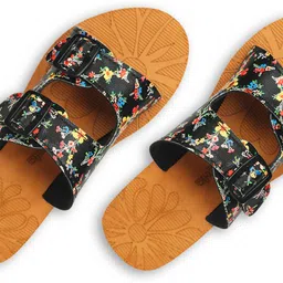 skytrap Stylish Comfortable and Trending Colorful Light Weight Laser Flip Flop Slide Women Slippers image 5