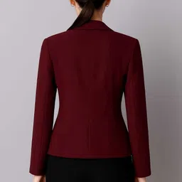 enaya store Casual Regular Sleeves Solid Women Maroon Top image 2