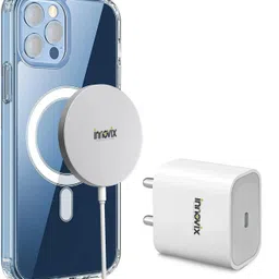 INNOVIX 15W PD Type-C Magnetic Wireless Fast Charger with 20W Type-C Charging Adapter Charging Pad-image-57