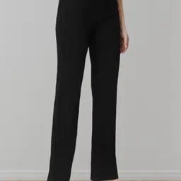 itup Women Straight Fit Mid Rise Black Jeans-picture-15