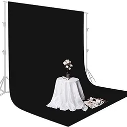 RICHIE RICH 4 X 8 FT BLACK WRINKLE FREE ROD POCKET WASHABLE PRENIUM QUALITY BACKDROP Reflector-picture-15