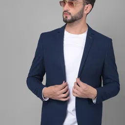 crimsoune club Men Solid Single Breasted Casual Blazer-picture-19