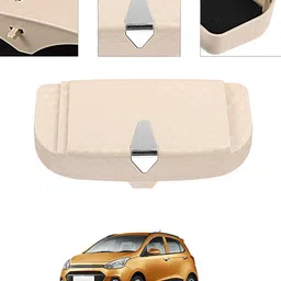 ayw Universal Multiuse Beige New Style Sunglass Holder For Car-124 White Car Sunglass Clip Holder image 1