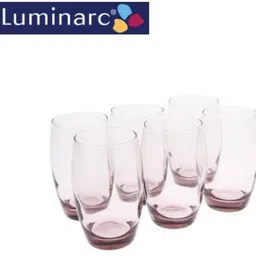 luminarc (Pack of 6) salto pink Glass Set Water/Juice Glass image 3