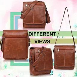 ichief Tan Men Sling Bag - Extra Large Shade image 5