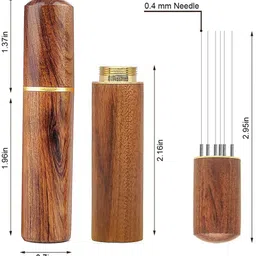 revatakg Espresso Coffee Making Natural Wooden Handle Pin Coffee Tamper Personal Hand Sewing Needle image 2