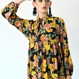 jash creation Women Fit and Flare Multicolor Maxi/Full Length Dress image 4